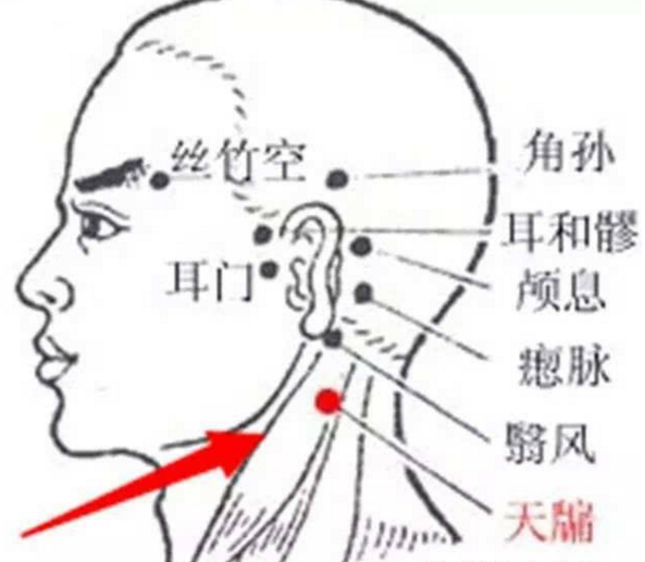 天牖穴示意圖